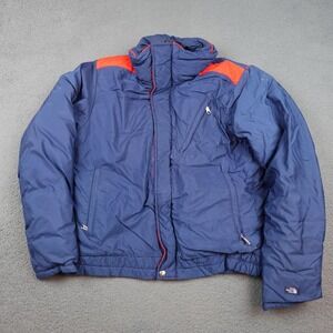 Vintage The North Face Goose Down Jacket Mens Large Navy Red Made in USA Ski